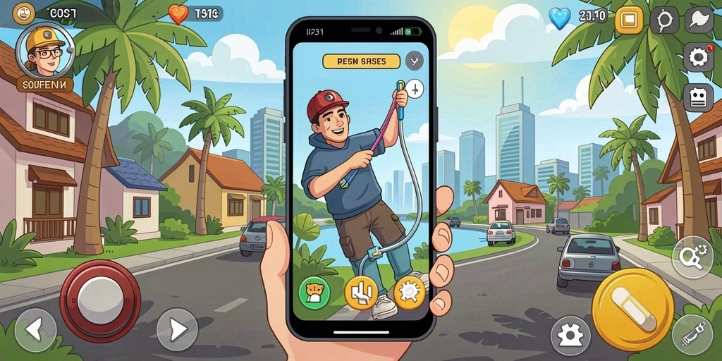 Level menantang dengan berbagai rintangan menarik.